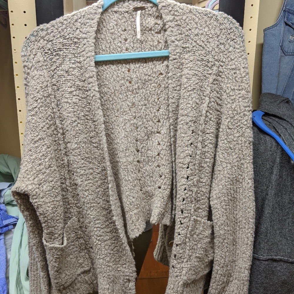 Free People Cable Knit Cardigan